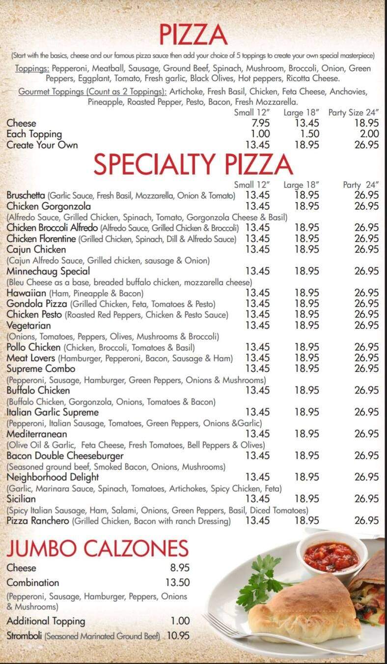 Neighborhood Deli - Wilbraham, MA menu_pic