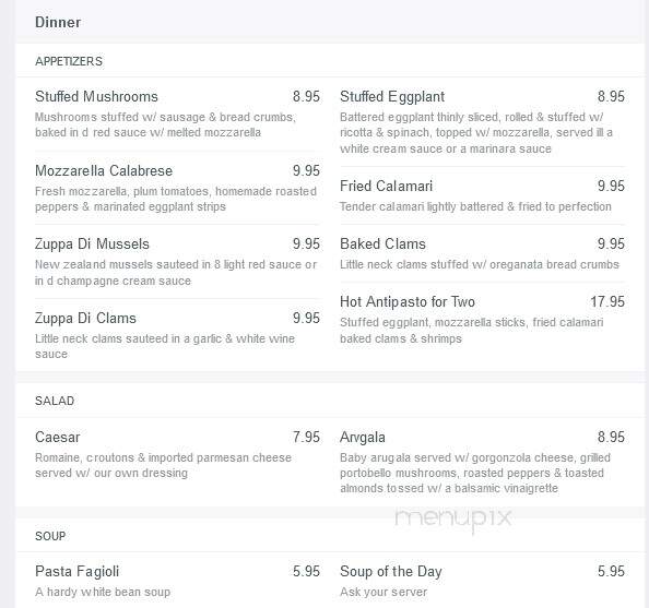La Cashina Ristorante - Matawan, NJ menu_pic