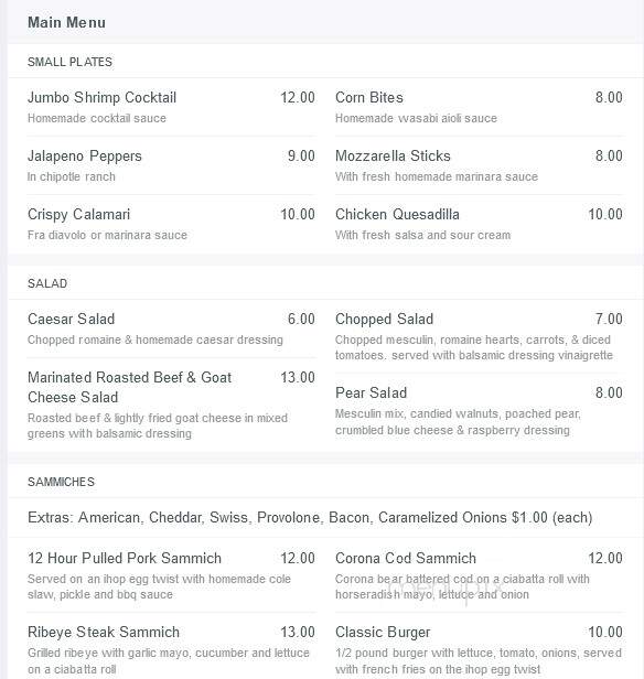 Lighthouse On The Hudson - Piermont, NY menu_pic
