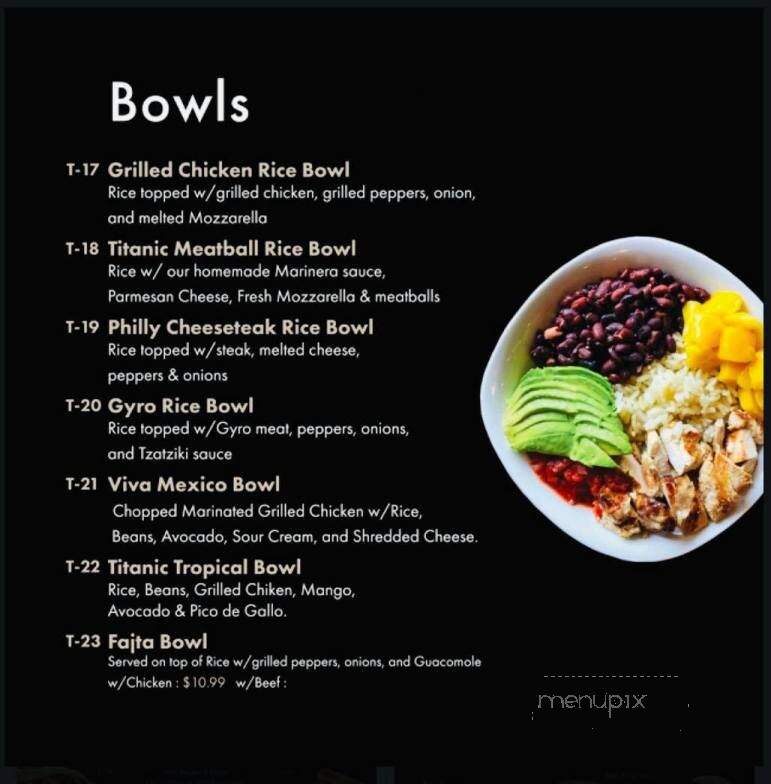 Titanic Deli - Congers, NY menu_pic