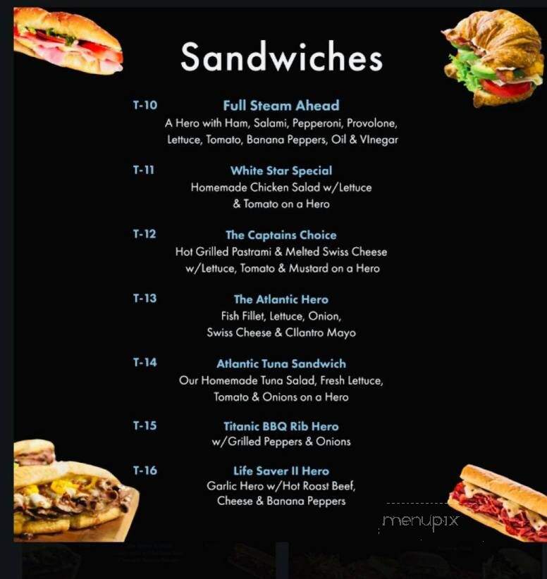 Titanic Deli - Congers, NY menu_pic