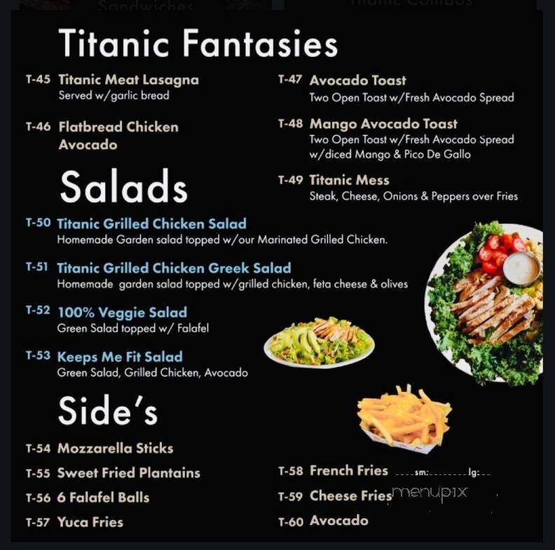 Titanic Deli - Congers, NY menu_pic