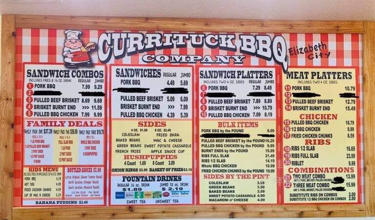 Currituck Bbq Co - Barco, NC menu_pic