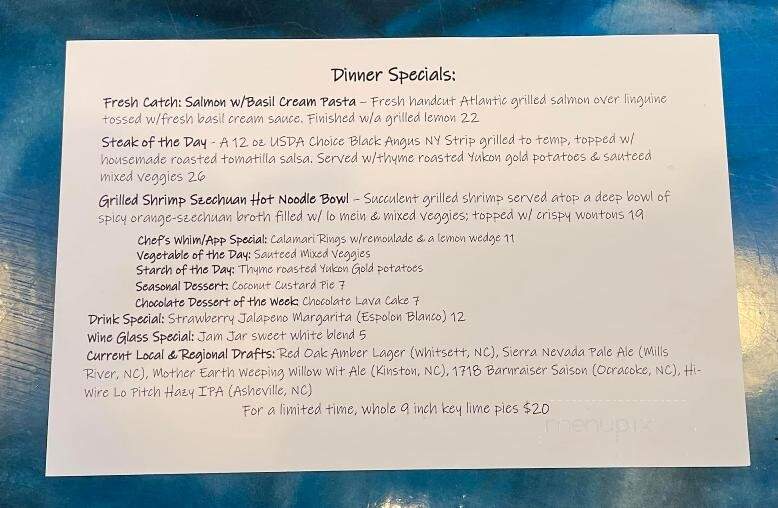 Rundown Cafe - Kitty Hawk, NC menu_pic