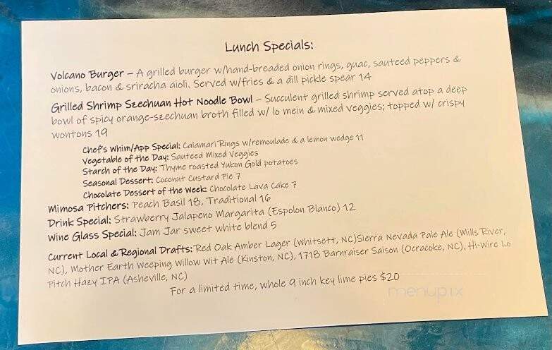 Rundown Cafe - Kitty Hawk, NC menu_pic