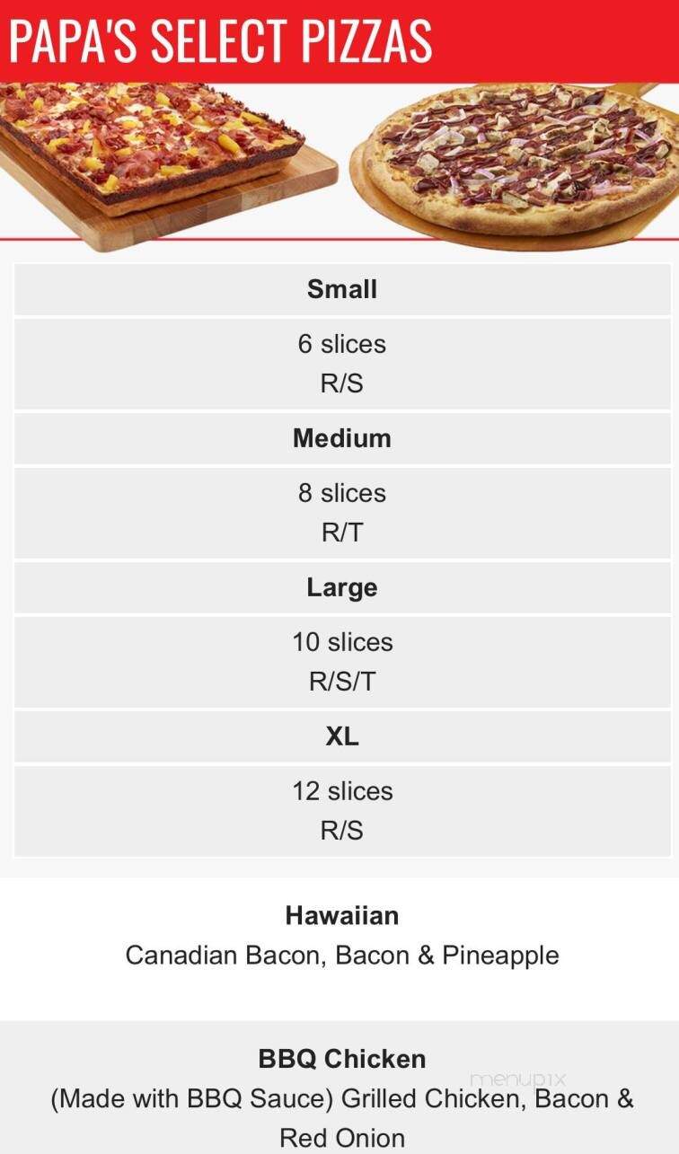 Papa's Pizza To Go - Robbinsville, NC menu_pic