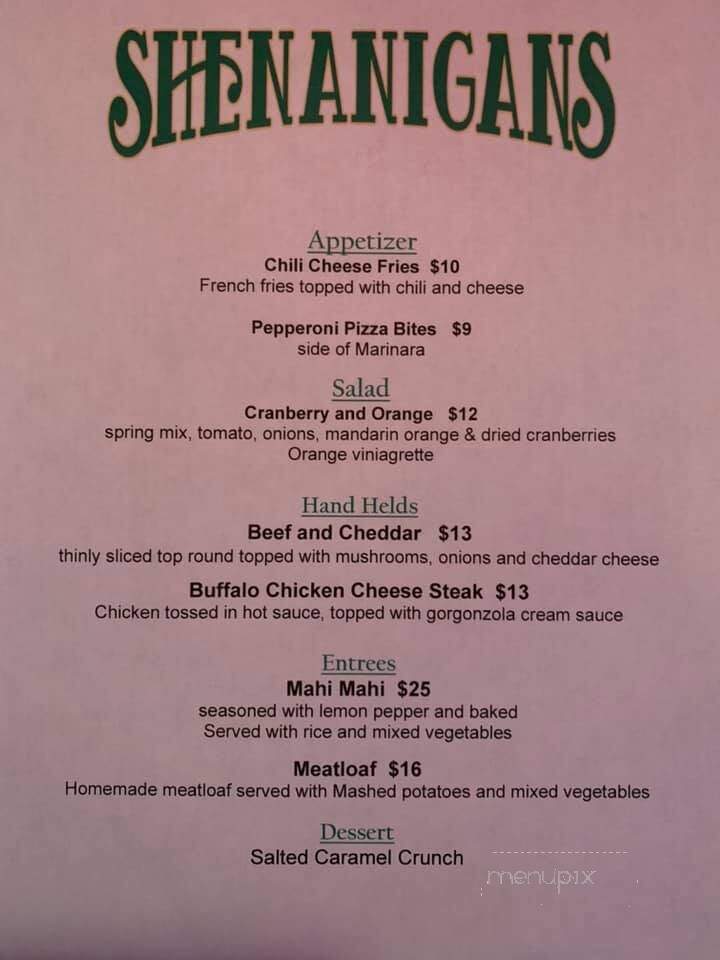 Shenanigan's Of Lake Harmony - Lake Harmony, PA menu_pic