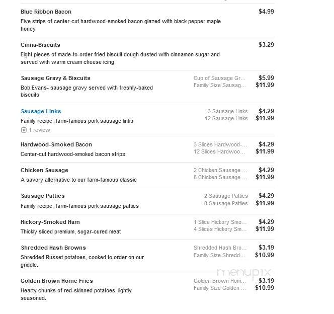 Bob Evans Restaurant - Rock Hill, SC