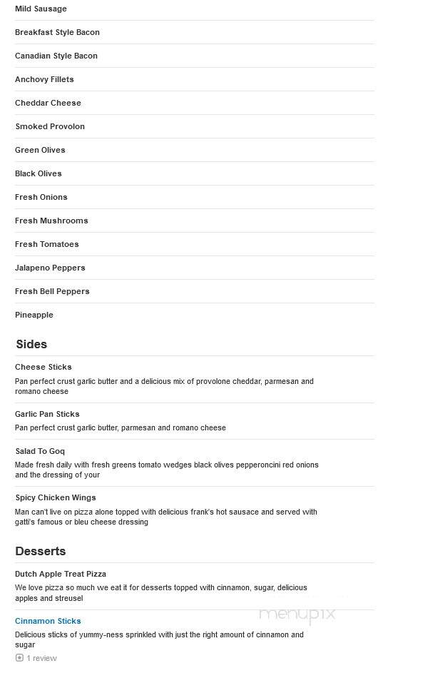 Mr Gatti's Pizza - Knoxville, TN menu_pic