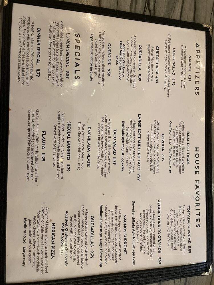 Su Casa Mexican Restaurant - Midvale, UT menu_pic