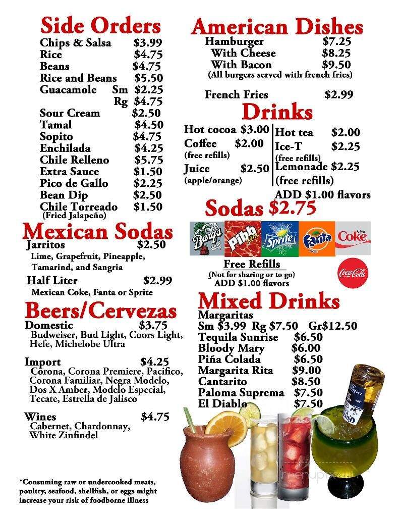 Las Mesitas - Battle Ground, WA menu_pic