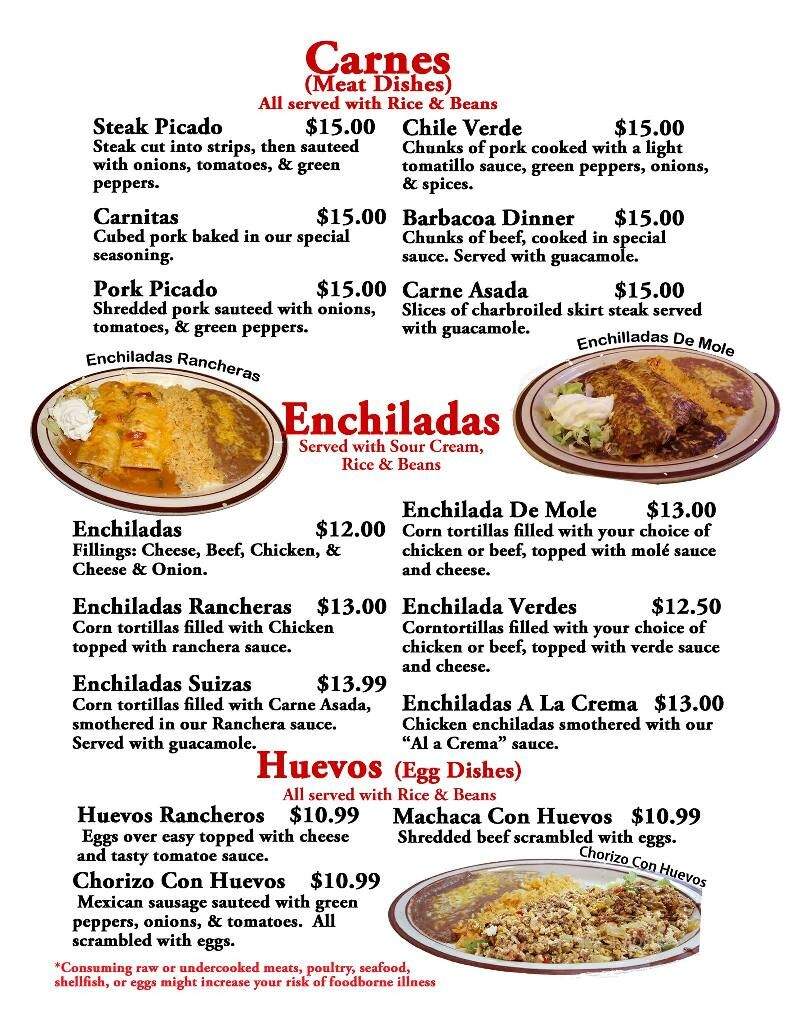 Las Mesitas - Battle Ground, WA menu_pic