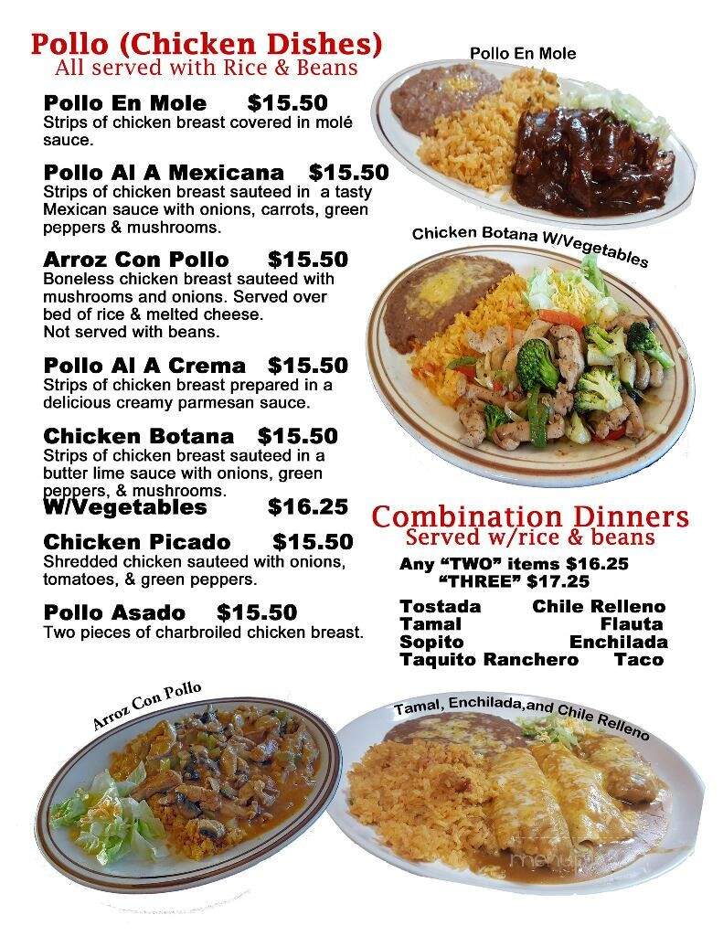 Las Mesitas - Battle Ground, WA menu_pic