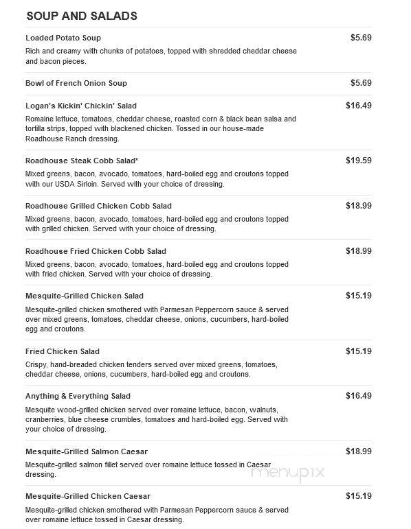 Logan's Roadhouse - Florence, AL menu_pic