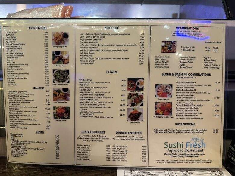 Sushi Fresh - Camarillo, CA menu_pic