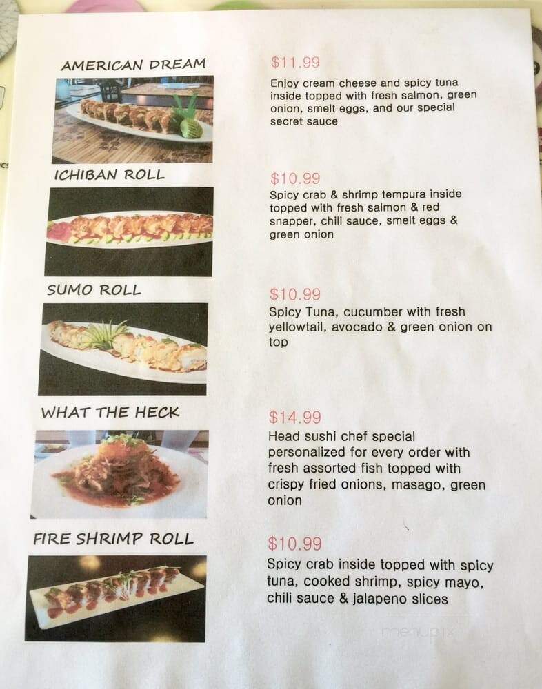 Sushi Fresh - Camarillo, CA menu_pic