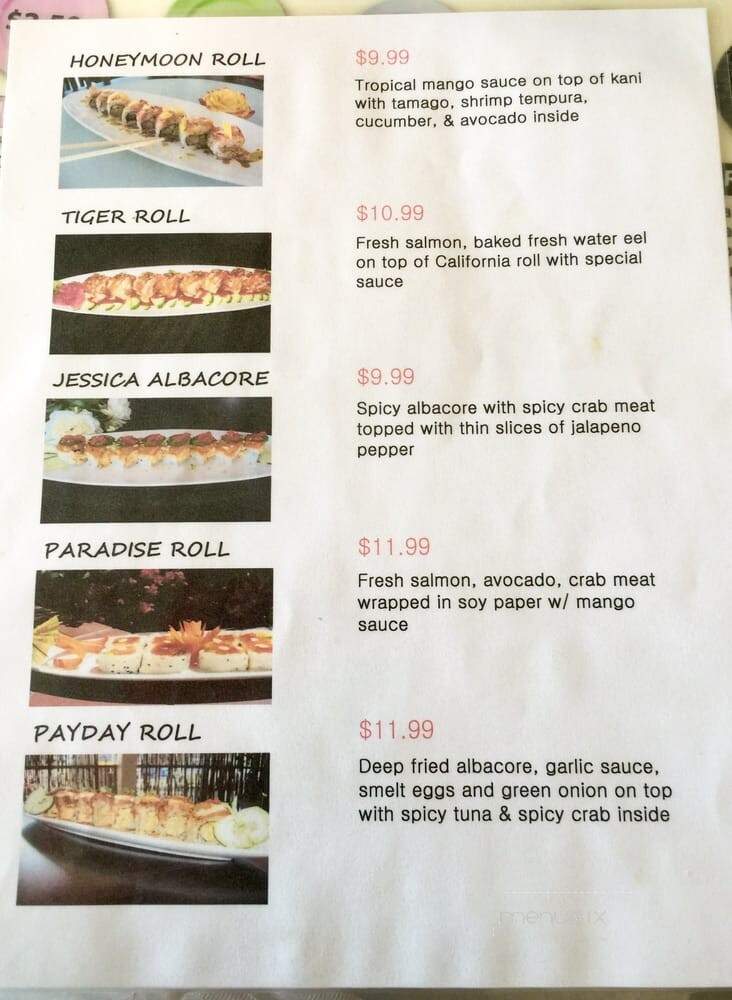 Sushi Fresh - Camarillo, CA menu_pic