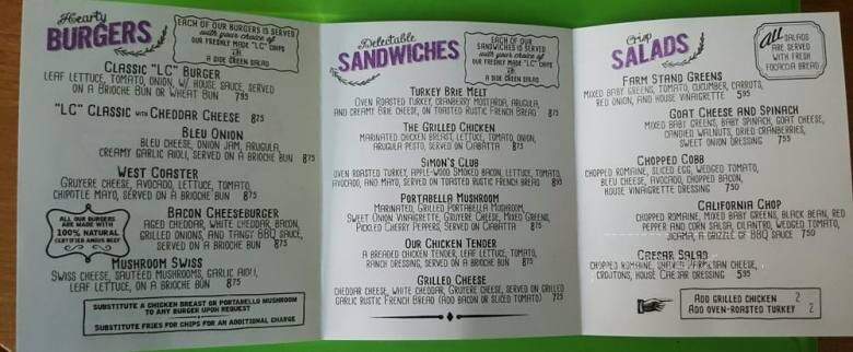 Little Calf Creamery and Cafe - Thousand Oaks, CA menu_pic