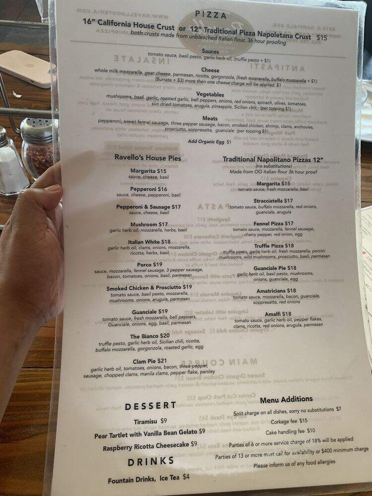 Ravello Osteria - Monterey Park, CA menu_pic