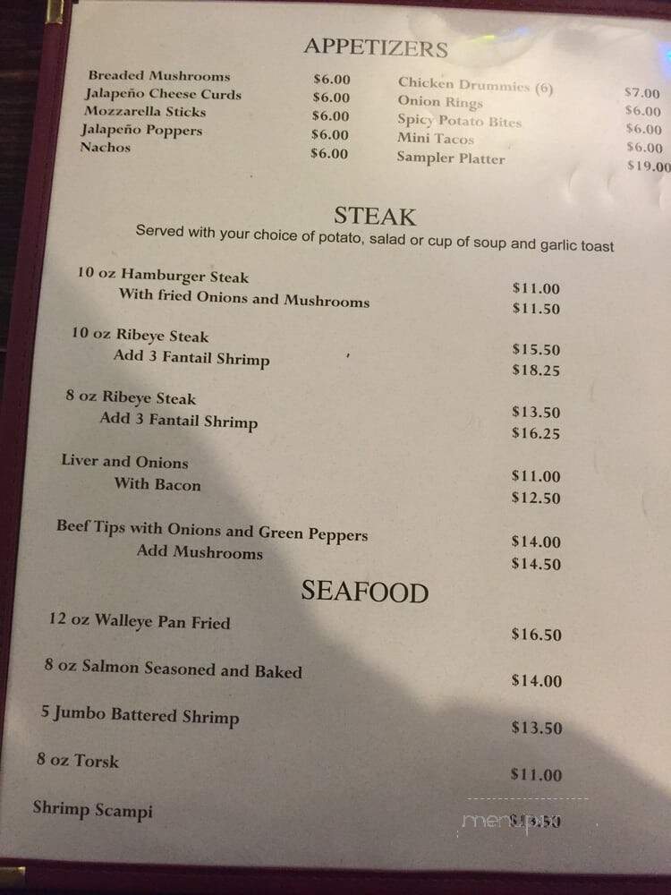 Vets Club - Jamestown, ND menu_pic