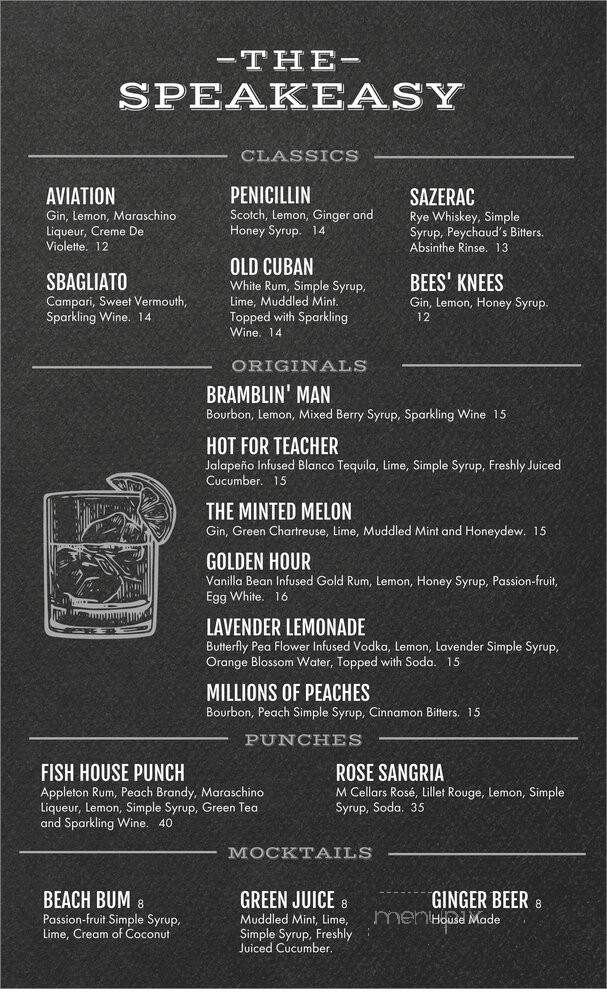 Quintana's Speakeasy - Cleveland Heights, OH menu_pic
