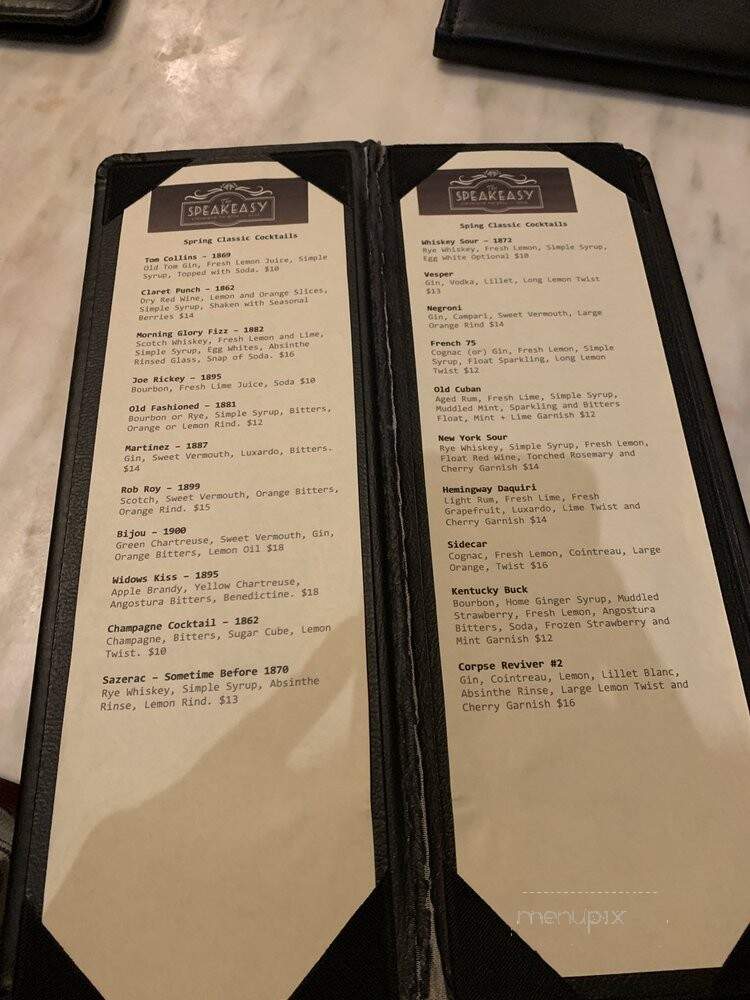 Quintana's Speakeasy - Cleveland Heights, OH menu_pic
