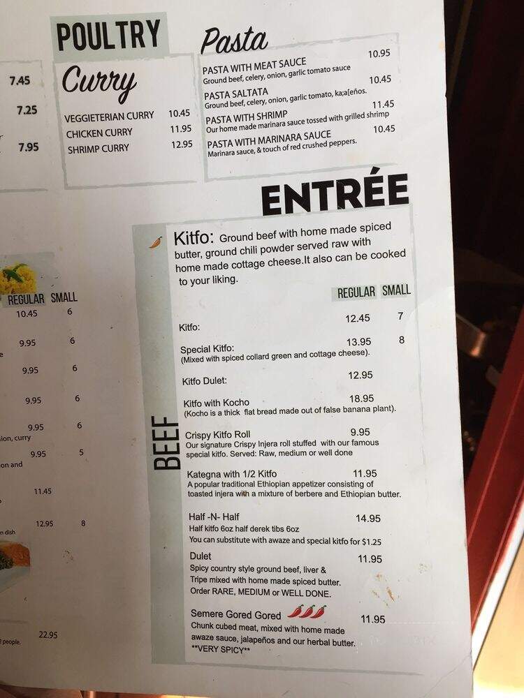 Bole Ethiopian Cuisine - Saint Paul, MN menu_pic