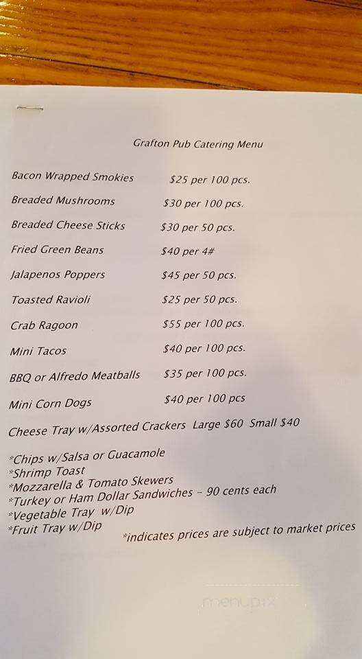 Grafton Pub - Grafton, IL menu_pic