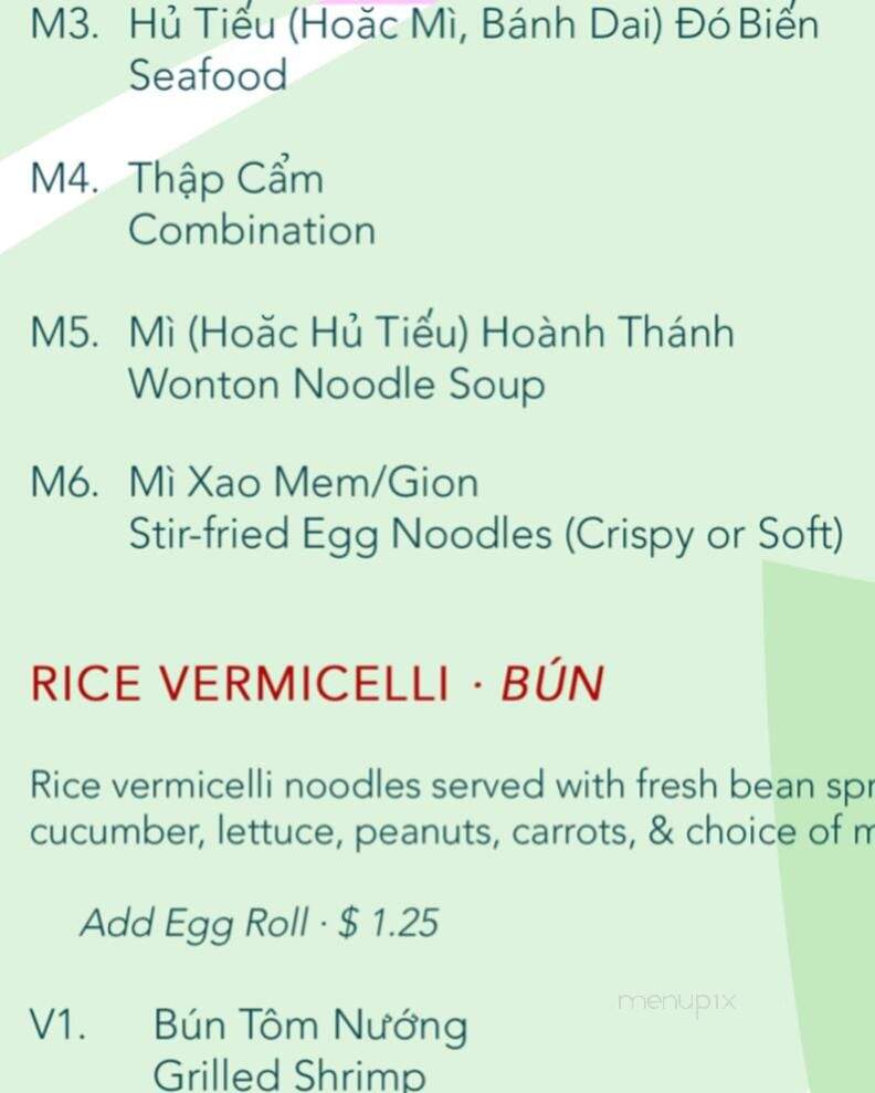 Pho 3Nine - Bethany, OK menu_pic