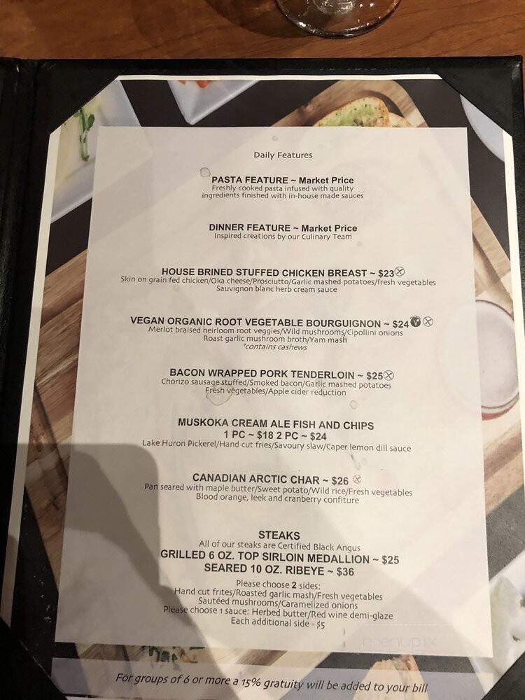 The Birches Bistro - Huntsville, ON menu_pic