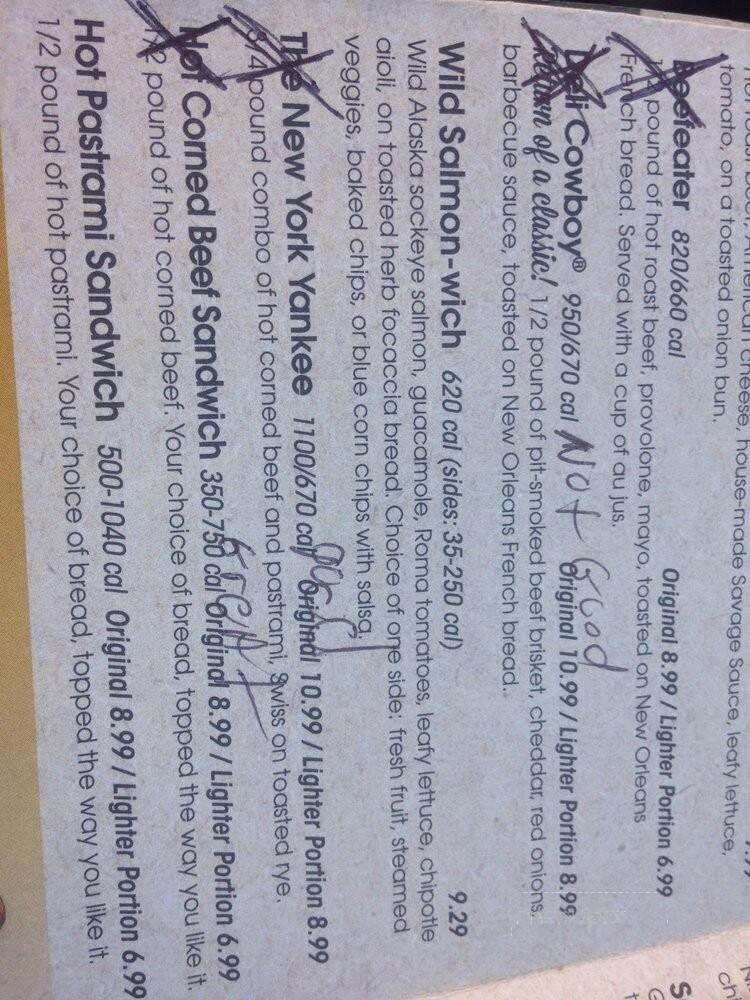 Jason's Deli - Lakeland, FL menu_pic