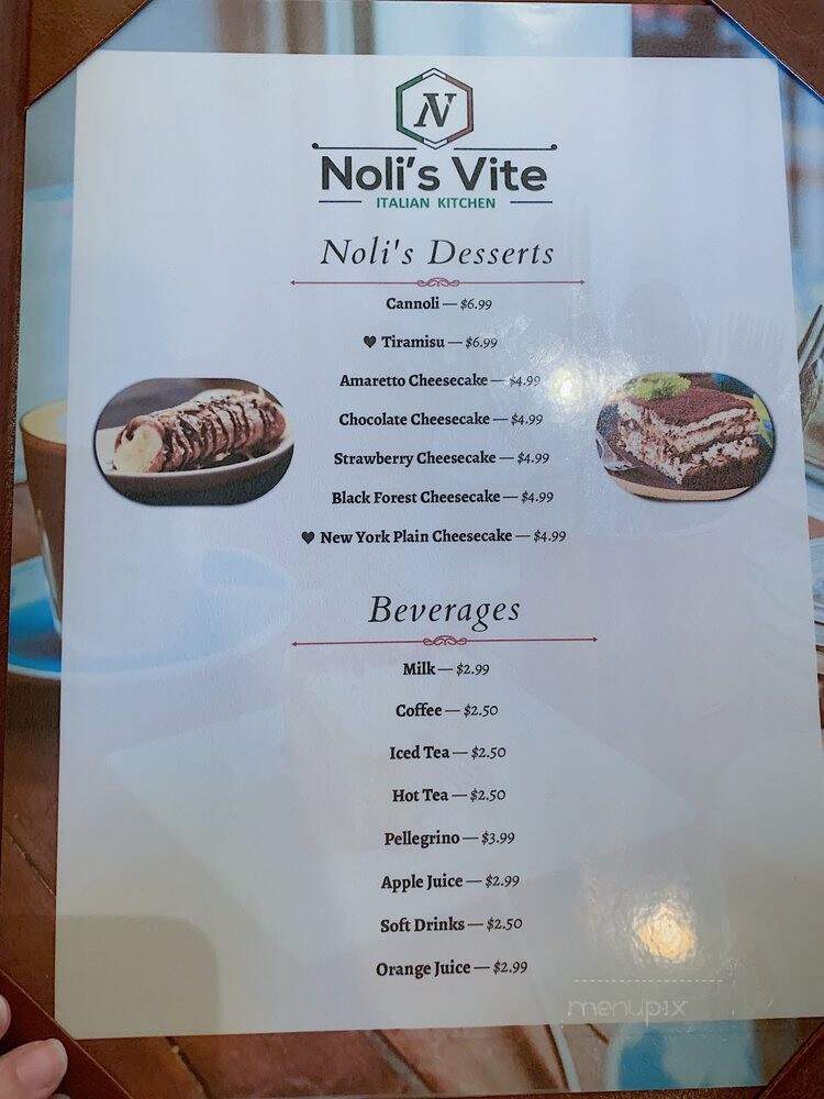 Noli's Vite - New Braunfels, TX menu_pic