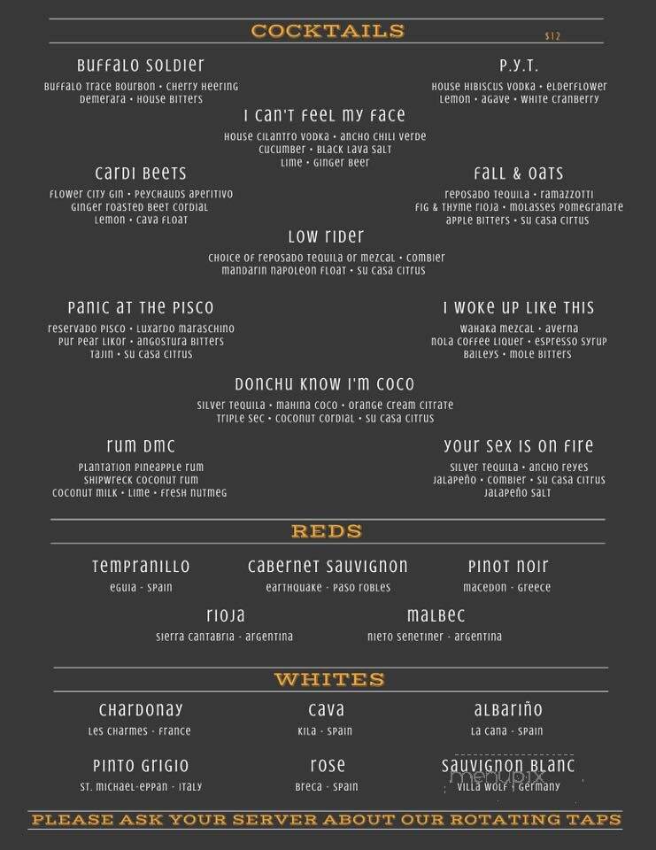 Su Casa - Plymouth, MA menu_pic