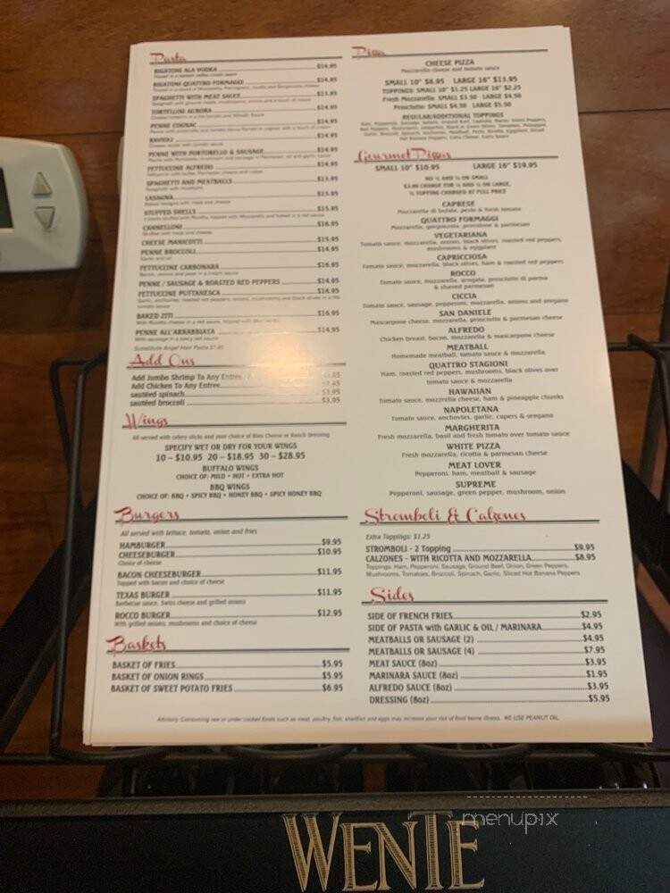 Rocco's Pizza Pasta Grill - Bradenton, FL menu_pic