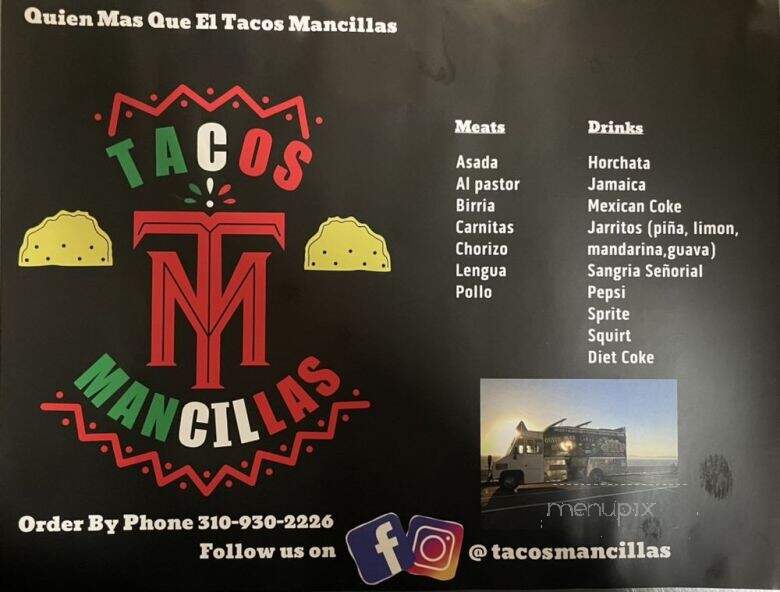 Tacos Mancillas - Torrance, CA menu_pic