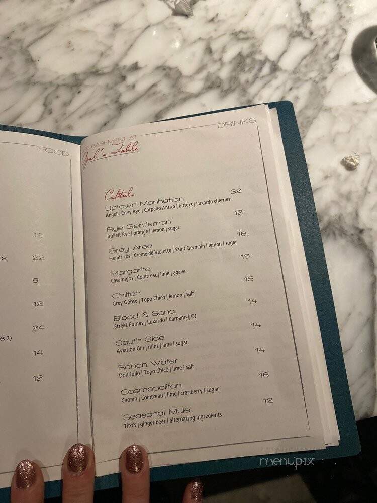 The Basement At opal's - Midland, TX menu_pic