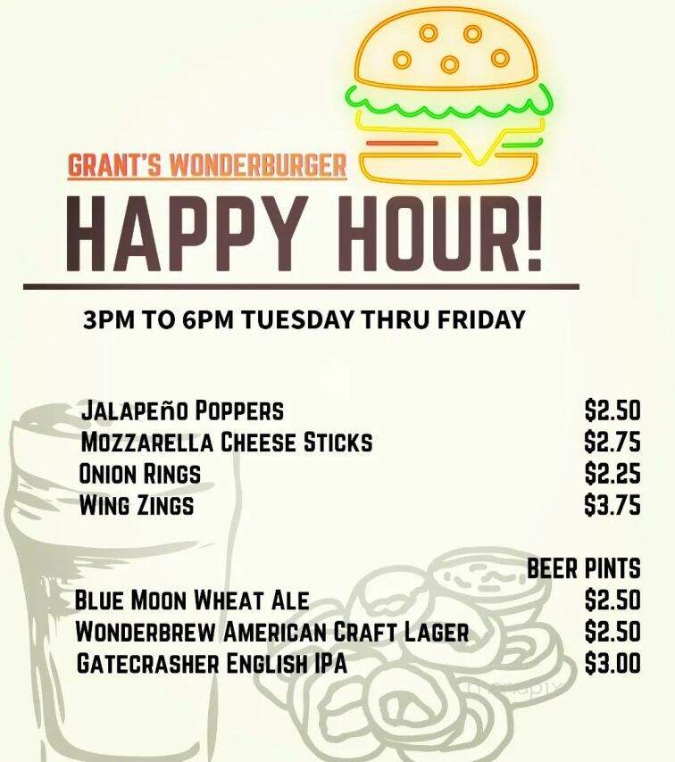 Grant's Wonderburger - Chicago, IL menu_pic
