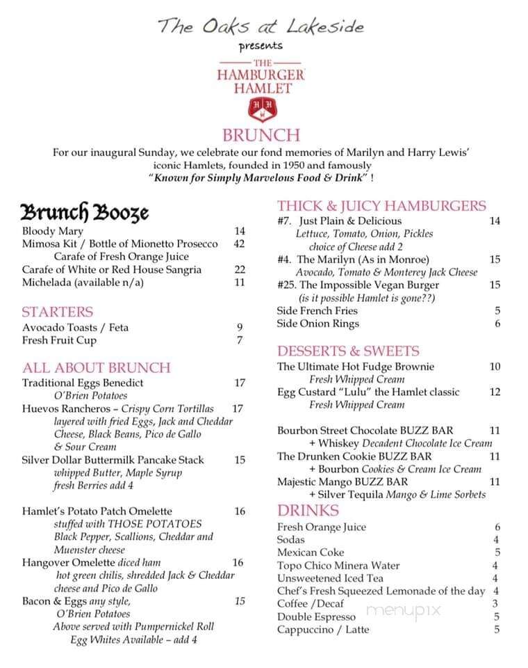 The Oaks at Lakeside - Los Angeles, CA menu_pic