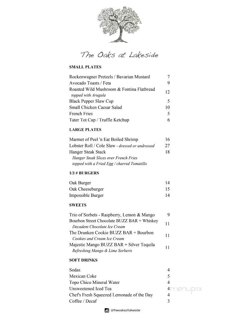 The Oaks at Lakeside - Los Angeles, CA menu_pic