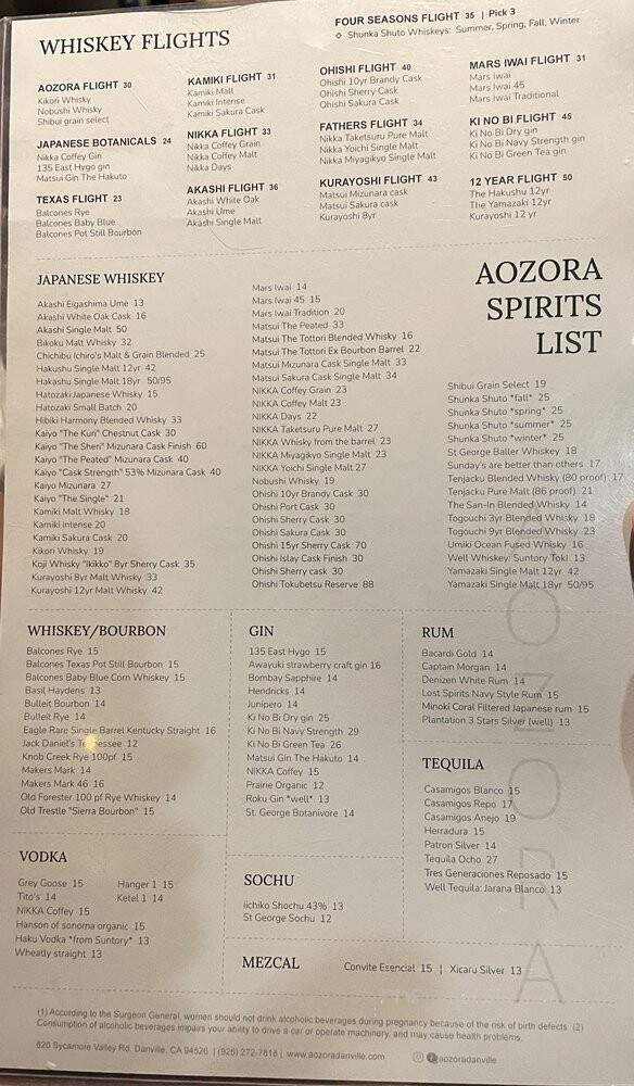 Aozora Japanese Restaurant - Danville, CA