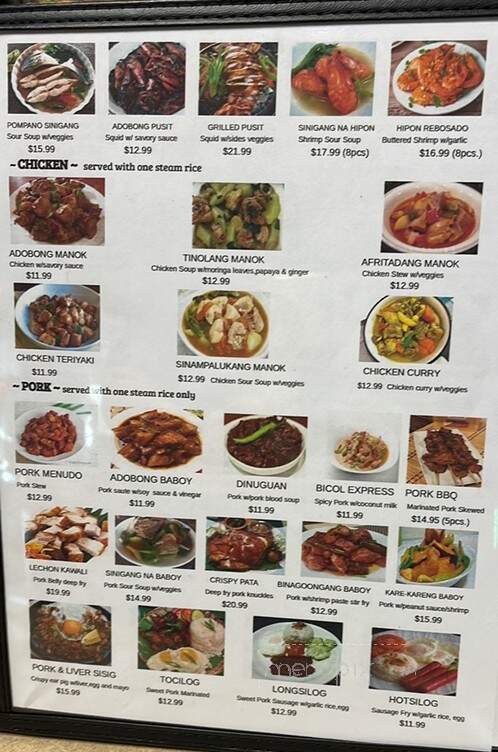 Kuya Henry's Restobar - Lake Worth, FL menu_pic