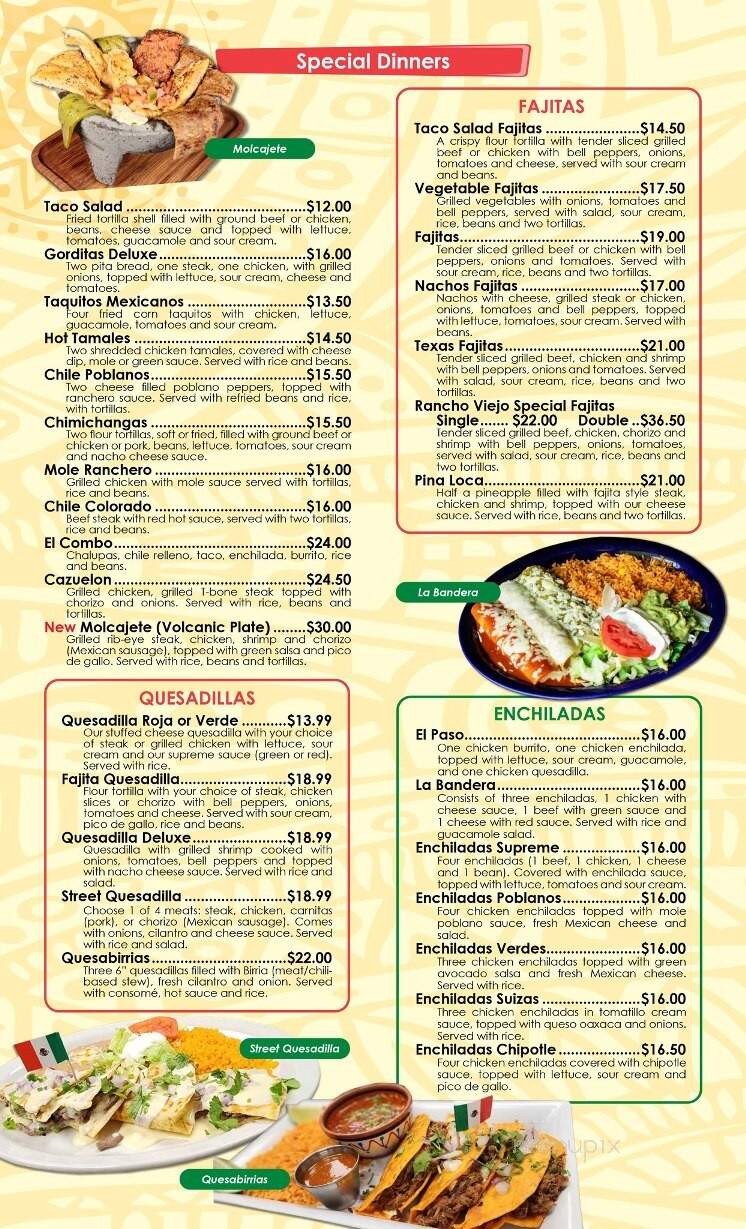 Rancho Viejo - Rochester, NY menu_pic