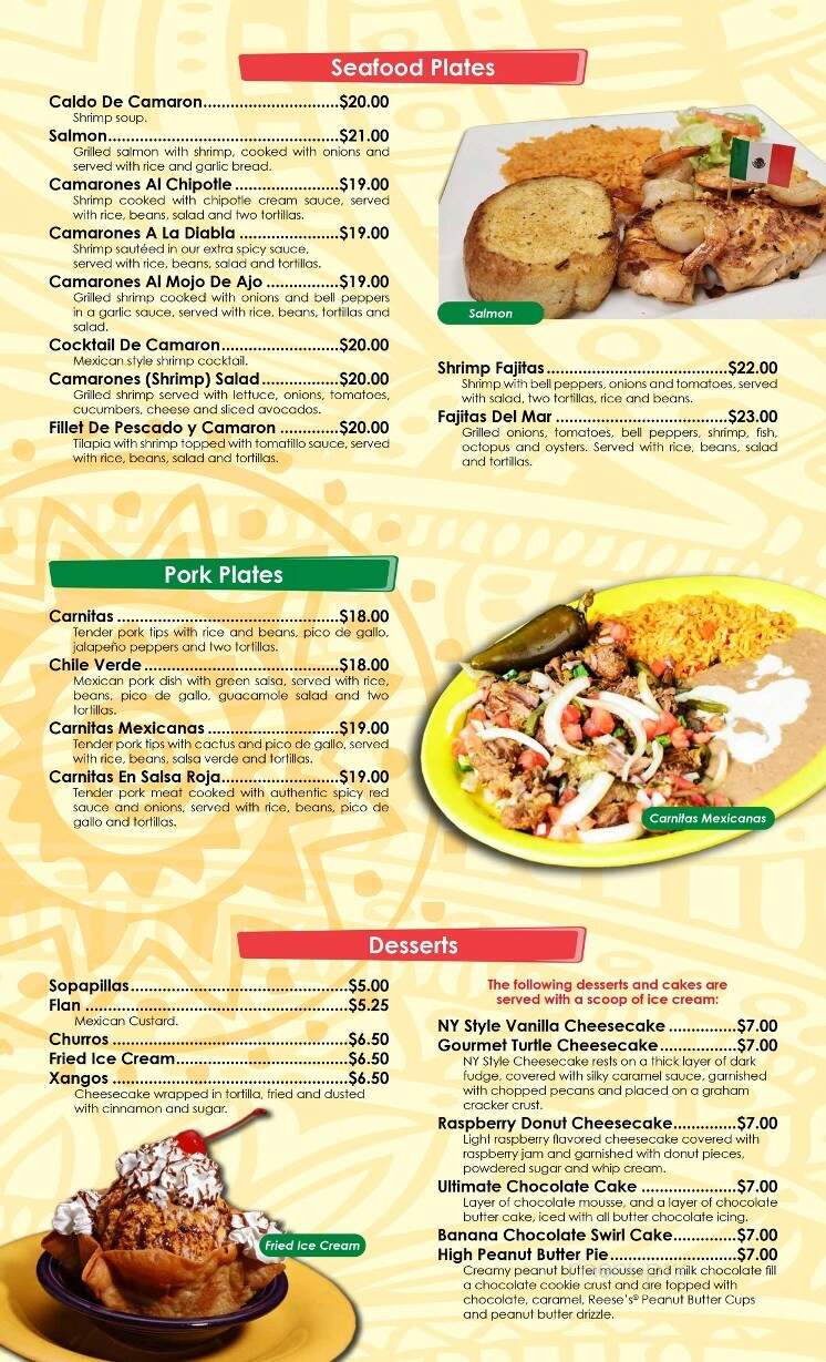 Rancho Viejo - Rochester, NY menu_pic