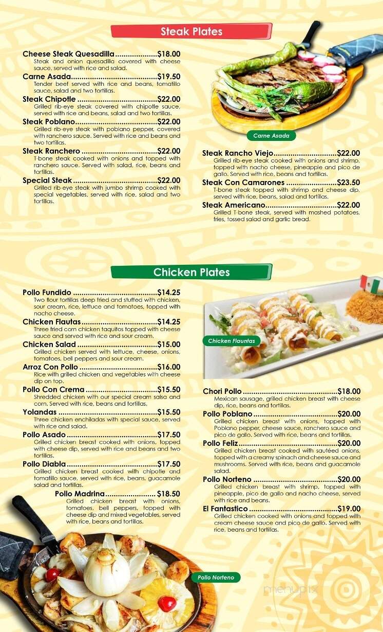 Rancho Viejo - Rochester, NY menu_pic