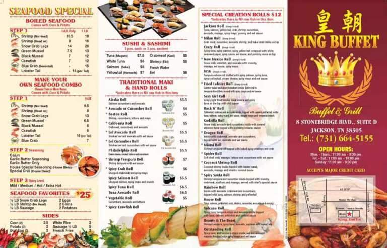 King Buffet - Jackson, TN menu_pic