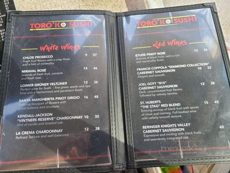 Toro'ko Sushi - San Antonio, TX menu_pic