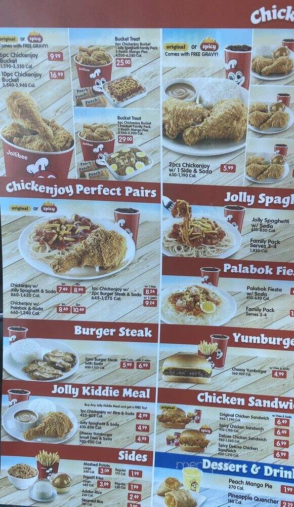 Jollibee - Bakersfield, CA menu_pic