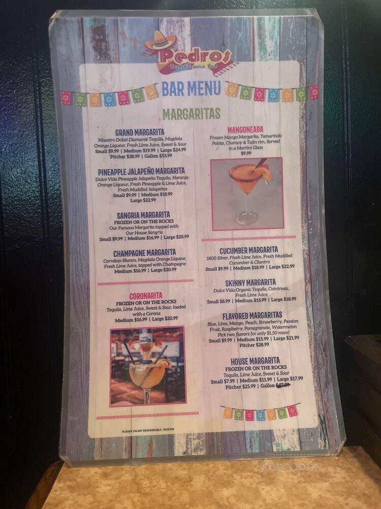 Pedros Tacos & Tequila Bar - Pensacola, FL menu_pic