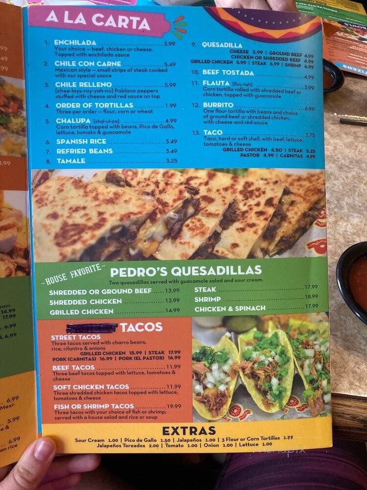 Pedros Tacos & Tequila Bar - Pensacola, FL menu_pic
