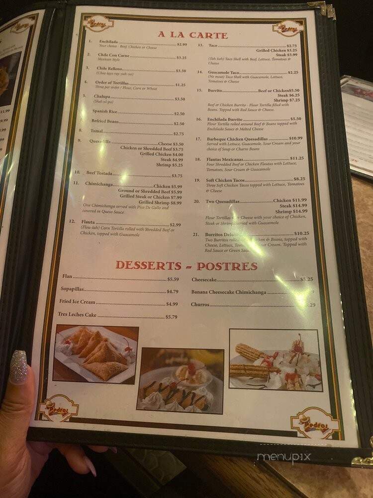 Pedros Tacos & Tequila Bar - Pensacola, FL menu_pic